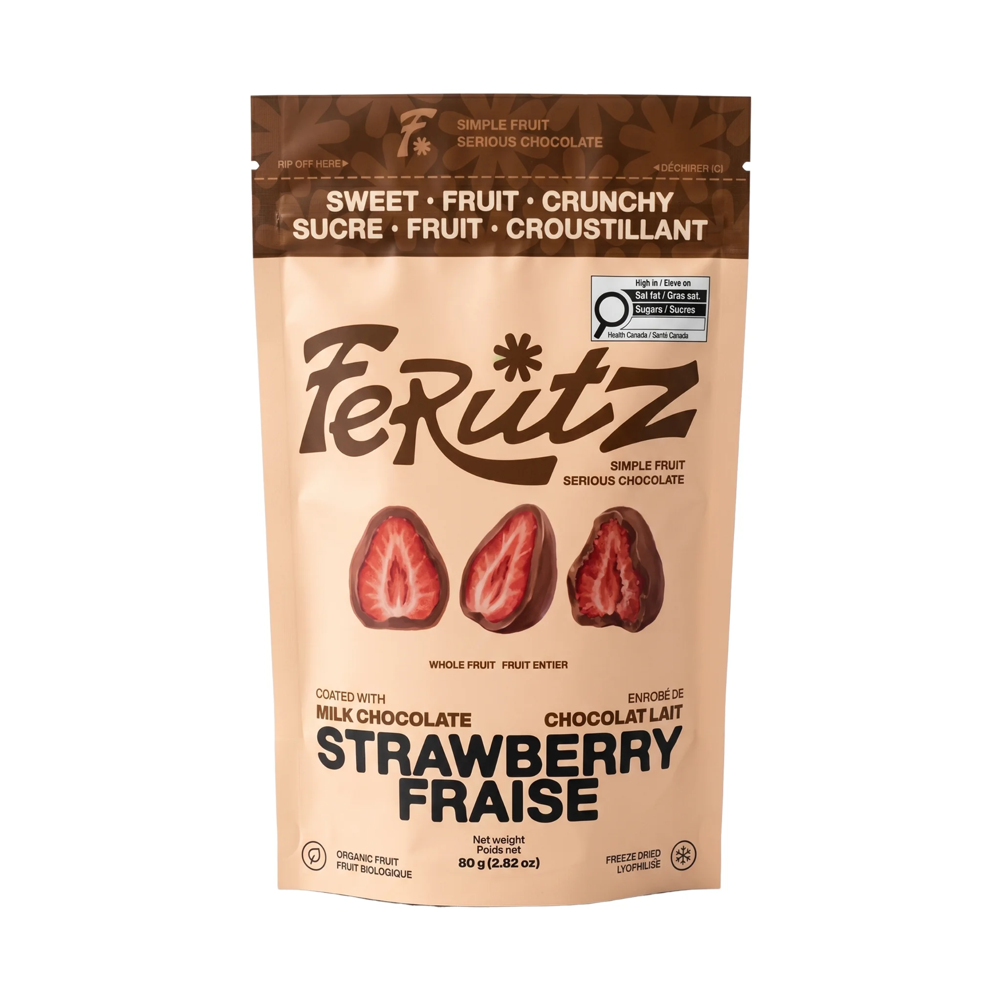 Milk Chocolate Coated Freeze-Dried Strawberry