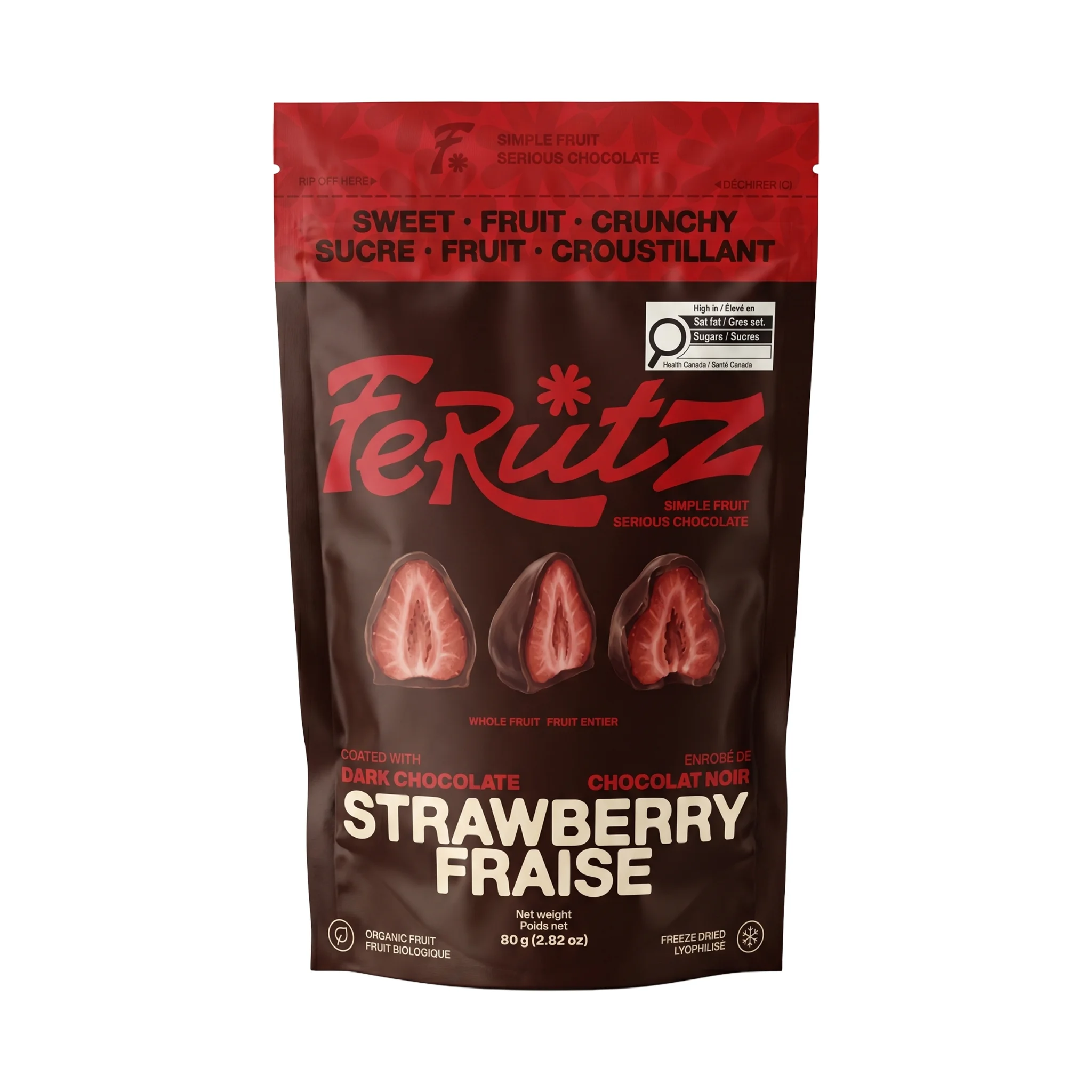Dark Chocolate Coated Freeze-Dried Strawberry