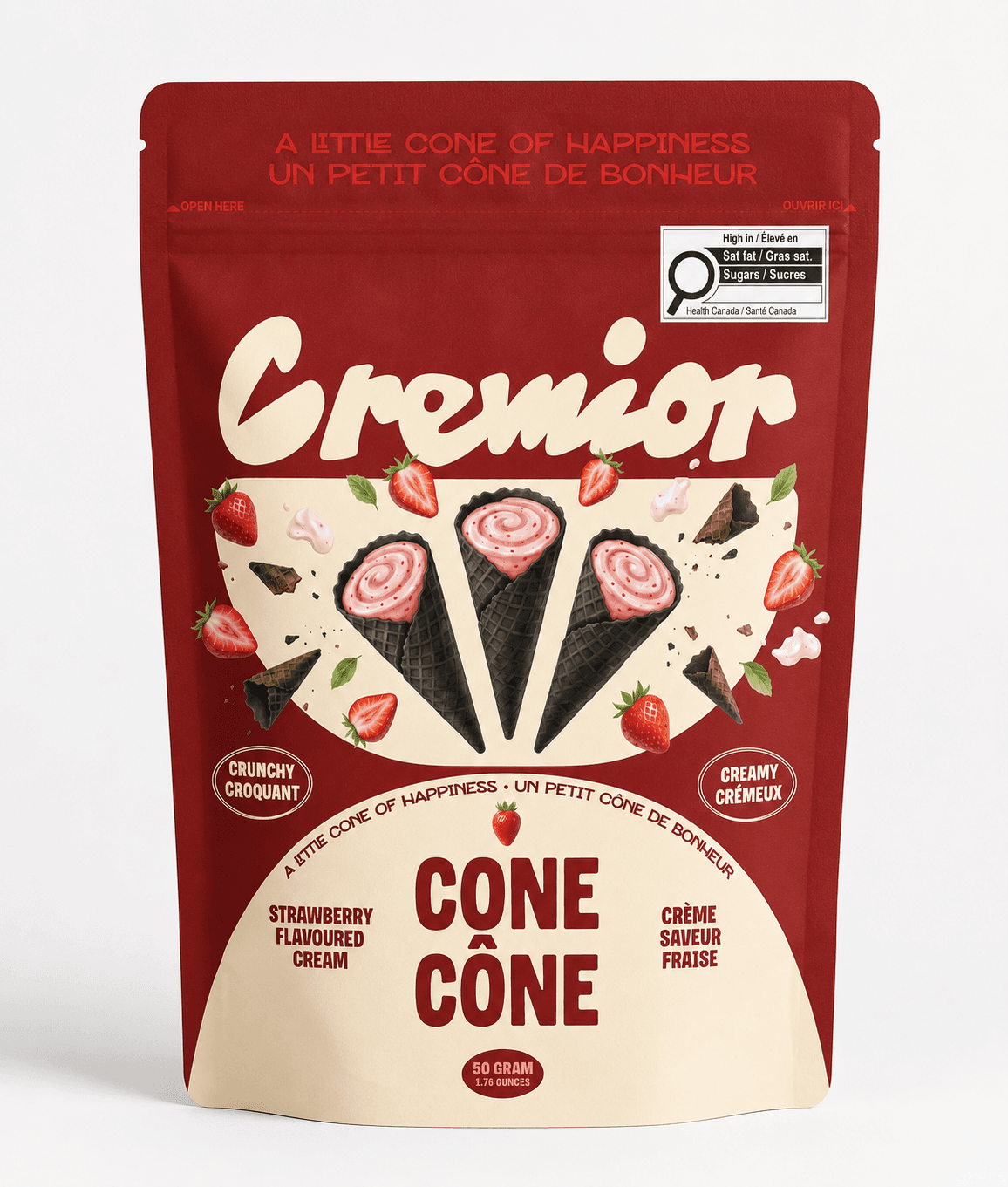 Strawberry Cream Cocoa Cone