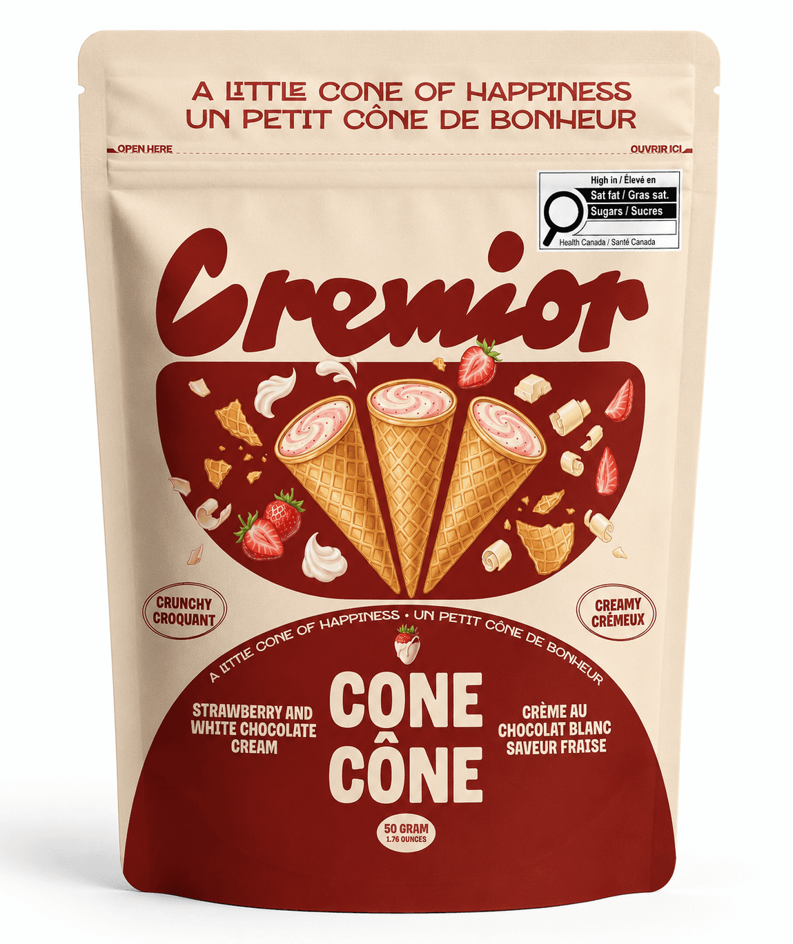 Strawberry Cream Cocoa Cone