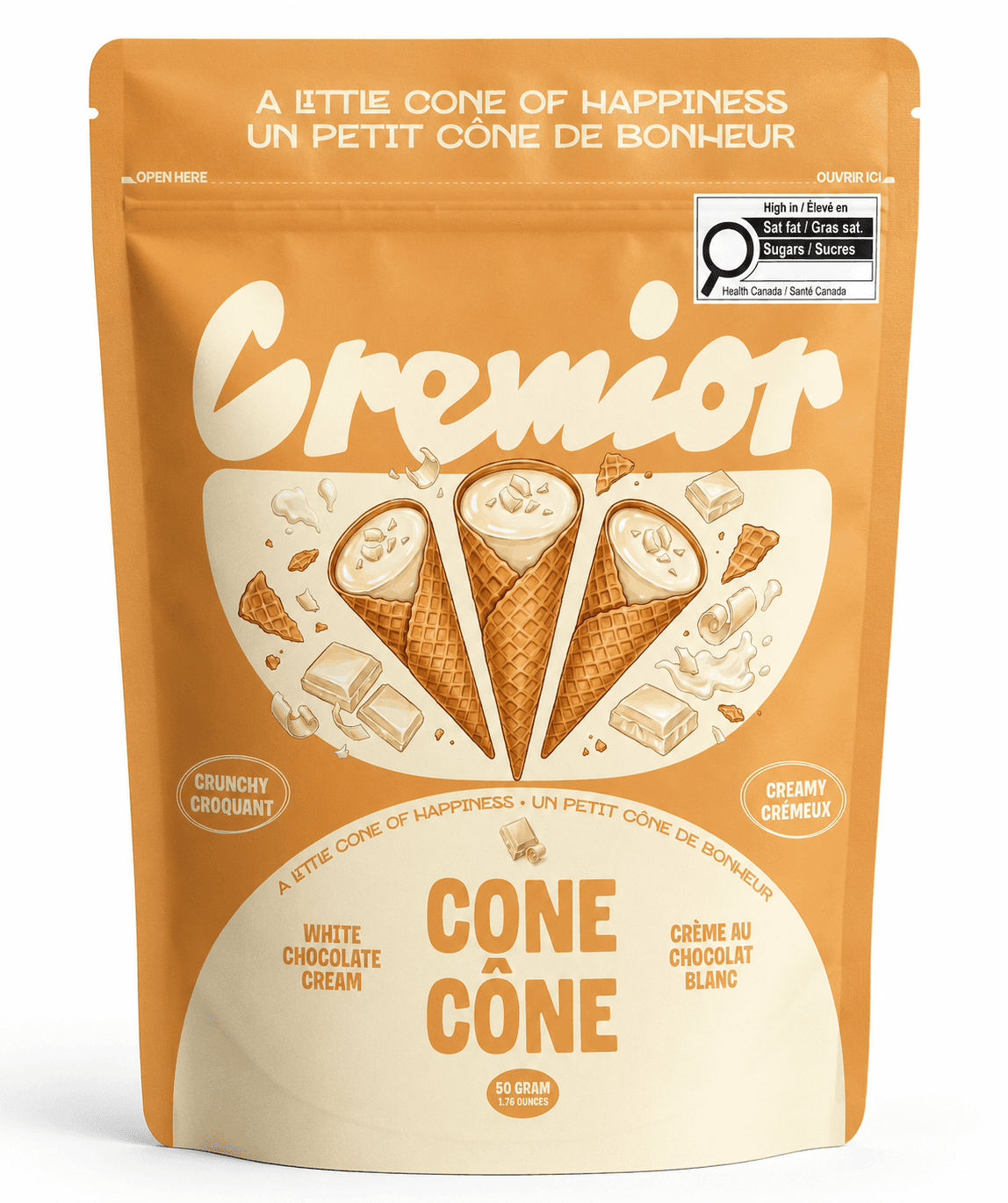 White Cream Cocoa Cone