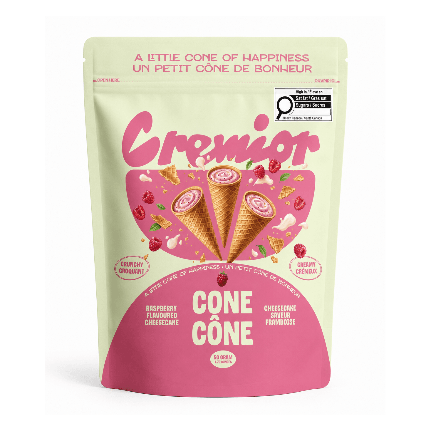 Raspberry Cheesecake Cream Cone