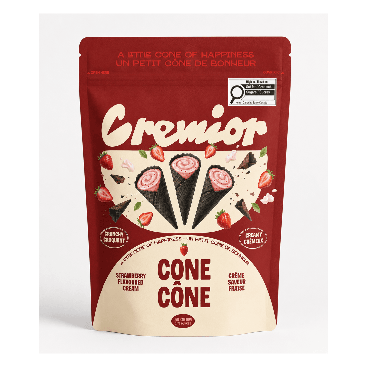 Strawberry Cream Cocoa Cone