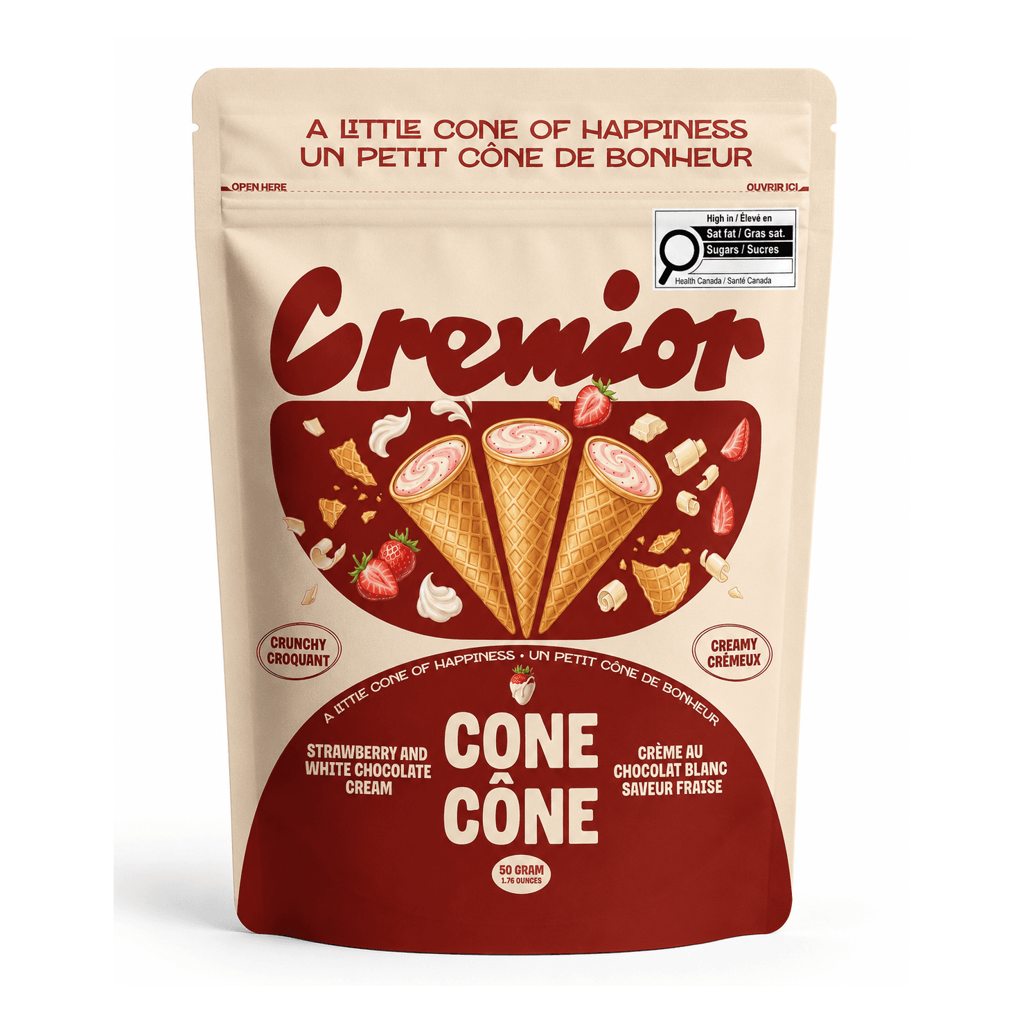 Strawberry Cream Cone